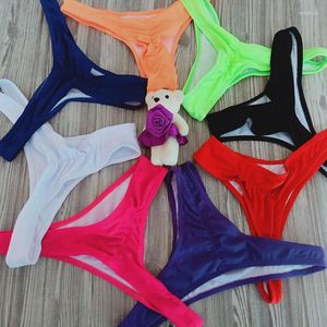 Toalla 2024 Fashion Ladies Thong Swim Trunks Múltiples colores de color sólido
