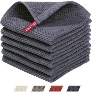 Towel Checkered Kitchen Square Cotton Weave Dish Cloths Ultra Soft Absorbent Quick Drying Towels Bath