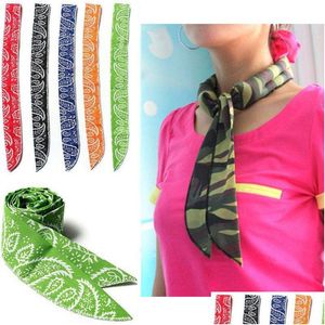 Towel Towel Summer Ice Cooling Wrap Tie 5Colors Nontoxic Neck Arm Cooler Scarf Body Headband Bandana Drop Delivery Home Garden Textil Dhkxy