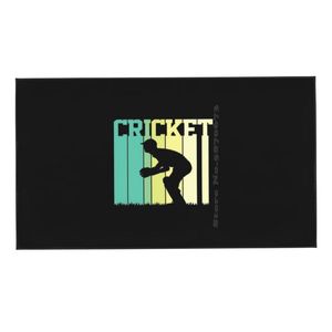 Serviette vintage rétro de cricket imprimer la gant de toilette face soft sport team ami jeu