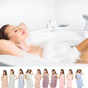 Toallas de baño portátil Toallas para mujeres Ducha para adultos Spa Tubo de color puro Cabalda de bata de baño grande