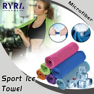 Serviettes extérieures sport serviette à glace rapide instantané refroidissement microfibre Quickdry Ice Towels Fitness Yoga Gym de yoga coulant essuie-effrayant serviettes