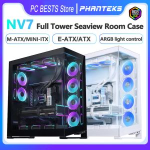 Towers Phanteks NV7 Seaview Room Eatx Case Argb Light Control Full Tower Office Computer Chassis Support ATX TYPEC TWOWAY PLACEMENT