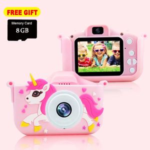 Toy Cameras Kids digital camera cartoon multi functions silicon case Micro lanyard Child Selfie Portable Toddler Video USB Holiday Gifts 231031