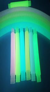 Juguete DIY tubos luminosos color escente plástico estirado corrugado telescópico ventilación largo Squishy 2210198012905