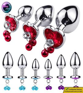 Toy Massager Aset S Zam L Tallador Anal Heart Heart Simuled Gemstone Wbell Alloy Bullet Tople Totio de color Silver Color Sex Toys para mujeres L957697186