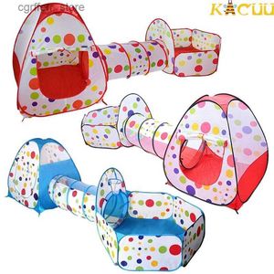 Tentes Tentes 3 en 1 enfants jouent à tente maison jouet ball Pool Pool Kids Crawling Tunnel Ocean Pipeline Play House Indoor Outdoor for Baby Children L410