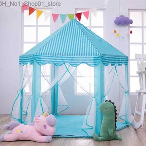 Toys Tents bébé jouet tente portable pliant prince princesse tente enfant château play house gamin cadeau extérieur plage tente jouet for kids cadeaux Q231220