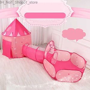 Toy Tents Indoor Pink Children's Play House Princess Castle Castle Playhouse Play House Small House Q231220