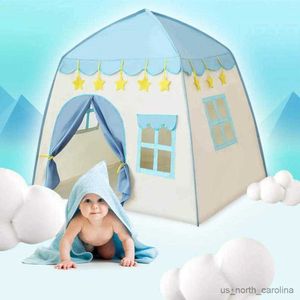 Toy Tents Kids Playhouse Tent Soft Oxford Fabric Big Play House Mess Window Store Carry Bag Indoor Outdoor Toy Gift for Children Boy Girl R230830