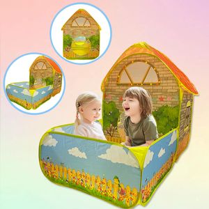 Tiendas de campaña de juguete Play Tent Toys Ball Pool para niños Kids Ocean Balls Garden House Foldable Playpen Tunnel 230605