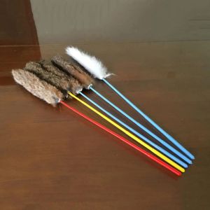 Toys 1pc Long Rabbit Hair Stroke Stick Stick Funny Gat Kitten Toy Cat Wand Wand Rod Rod Play Pet Interactive Toy Accessories