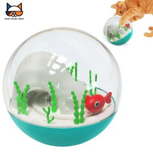 Jouets pour chat, gobelet interactif de luxe, boule océanique ronde avec poisson nageur électrique pour chat, soulage l'anxiété, augmente le QI