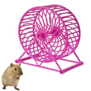 Jouets chat roue de course roue de Hamster silencieuse roue de Rats pour Cage support de roue silencieux réglable pour gerbilles petites souris pour animaux de compagnie jouet d'exercice
