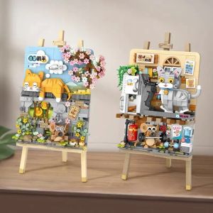 Toys Loz mini blocs Bâtiment Toys Drawing Painting Gift Cat Bricks Puzzle Decor Decor Teens présente 1386 1387