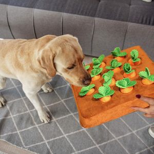 Jouets nouvelle offre spéciale jouet à renifler pour animaux de compagnie chien tirer carotte en peluche jouet à mâcher végétal tapis à renifler pour chiens chats