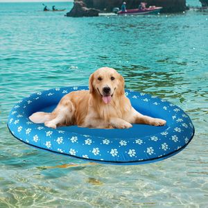 Juguetes flotadores de piscina Iatable, flotador de piscina para perros y gatos, juguetes de diversión con agua, suministros de entrenamiento, piscina, fila flotante, cojín para jugar en la playa