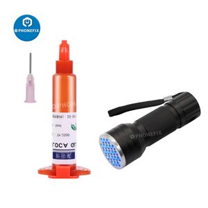 TP-2500 5 ml UV UV Glue Loca Optical Liquid Effectif Adhésif avec tournevis à lumière de coupe UV Ensemble pour la réparation d'écran de téléphone portable iPhone