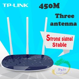 Enrutador inalámbrico TP-LINK 450M verdaderas 3 antenas Hogar inteligente TL-WR886N WiFi Compatible con operación de aplicaciones móviles Chip de paso alto de alta frecuencia Enrutador simple y fácil de usar