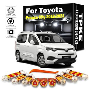 TPKE 15PCS LED INTERNIER MAP DOME LIGHT Kit pour Toyota Proace City 2016 2017 2018 2019 2020 2021 LAMPS LED CAR CANBUS aucune erreur