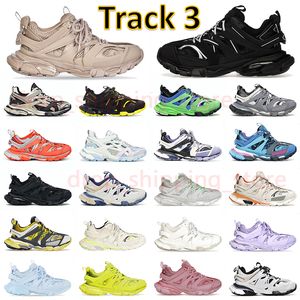 Track 3 3.0 Zapatos de marca de lujo Zapatillas de deporte casuales de diseñador Tracks 3 OG Original Tess.s. Gomma Leather 18ss Nylon Impreso Hombres Mujeres Chaussure Outdoor Runner Tamaño del zapato 36-45