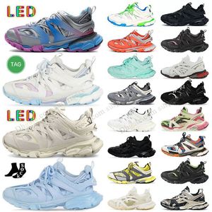 track led 3.0 zapatos de diseñador para mujer para hombre tops zapatillas de deporte Zapatillas de deporte de lujo Triple Negro Blanco Rosa Azul Naranja Púrpura Amarillo Verde Tess.S. Zapato deportivo iluminado Gomma Tracks