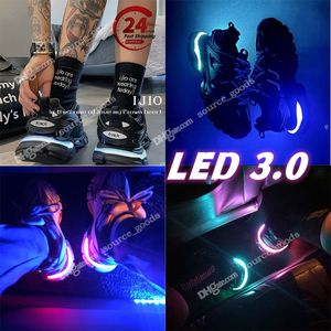 Track LED Tracks 3.0 Hommes Femmes Baskets Casual Chaussures Noir Blanc Rose Allumé Gomma Cuir Nylon Plateforme Imprimée Hommes Baskets Baskets