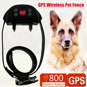 Trackers 800m de rayon électronique GPS clôture de chien sans fil rechargeable étanche sans fil vibration Beeper clôture pour animaux de compagnie avec un rayon de 880 yards