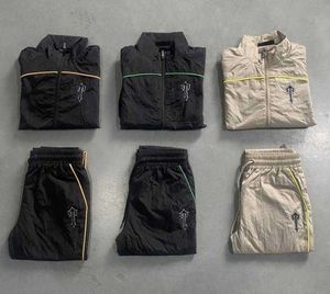 Ensemble de survêtement High Street Men Fashion Quality Quality Sweatshirts Jogging Jogging Trapstar Veste Zipper Patchwork Shell Suit Coat5i