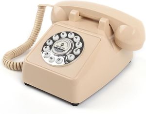 Téléphone rétro traditionnel avec fonction d'enregistreur audio pour une idée de mariage alternative (téléphone à boutons)