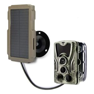 Kit de panneau solaire de caméra de jeu de sentiers 3000mAH 6v12V Chargeur rechargeable 360 ​​° Bracket de montage rotatif pour la chasse 231222