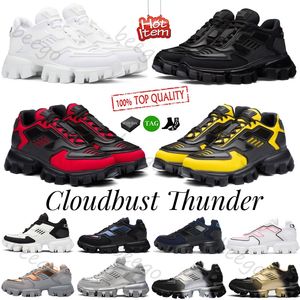 Con caja Zapatos de plataforma Cloudbust Thunder Sneakers Hombre Mujer Low Top High Top Light Rubber Runner Trainer Zapato para exteriores