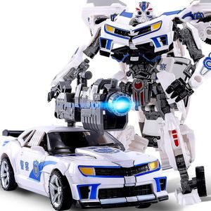 Jouets de transformation Robots 6699 20CM Blanc Transformation 5 Film Jouets Anime Cool Action Figure Déformation Robot Voiture Dinosaure Modèle Enfants Garçon Cadeau 230809