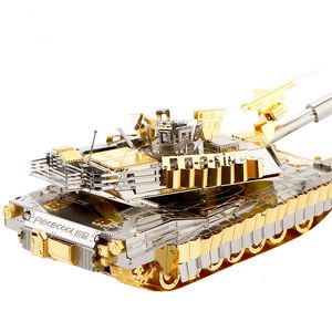 Jouets de Transformation Robots Abrams Tank M1A2 3D en métal, modèle d'assemblage fait à la main, guerre militaire, bricolage, loisirs pour adultes, jouets de Collection Montessori 3 ans 230911