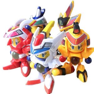 Jouets de transformation Robots Vente chaude enfants Anime figurines d'action dessin animé poupées en plastique modèle jouets peuvent lancer des billes MechWarrior enfants cadeaux d'anniversaire drôles L2403