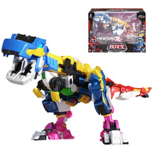 Jouets de transformation Robots Mini Force Super Dino Power 5 en 1 Coopération Robot Forme Transformation 2 Figurines Mech Déformation Mini Commando Kid Toy 230915