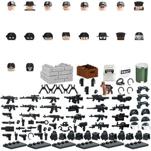 Juguetes de transformación Robots MOC SWAT Fuerza Especial Soldado Ejército Minifigs Armas Militares Figuras Bloques de Construcción Accesorios Armas Piezas Mini Ladrillos Juguetes 231010