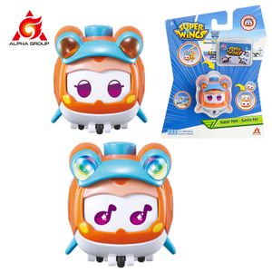 Transformation Toys Robots Super Wings S5 Mini Super Pet Astra Leo Sunny Change Expressions avec des lumières transformant des figures d'action Anime Kid Toys Gift 230721