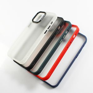 Étuis de téléphone portable en acrylique transparent anti-goutte mode couvertures transparentes antichoc TPU caméra de protection mate pour iPhone 12 Mini 11 Pro Max