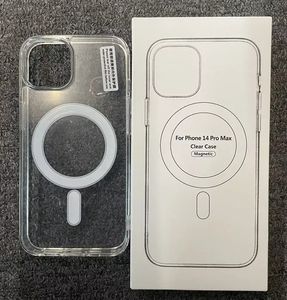 Étuis de téléphone à amortisseur magnétique en acrylique transparent pour l'iPhone 15 14 13 12 11 Pro Max Mini avec chargeur Magsafe compatible CHARGER MAGSAFE compatible