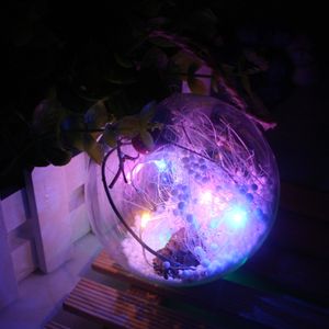 Boule de Noël de Noël transparente Boules d'ornement d'ornement de Noël avec lumières cadeaux pour enfants pour la décoration de la maison dia 8cm
