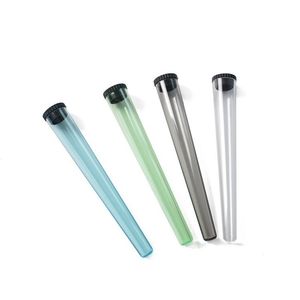 Botellas de embalaje de sellado transparente, tubos de bocina de plástico cónico, tubo de cigarrillo cónico de 116mm, botella de embalaje, tubo de almacenamiento