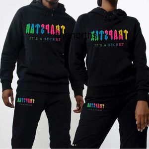 Trapstar Set Polaire Costume De Sport Survêtements Serviette Broderie Lettre Femmes Hommes Survêtement Sweat À Capuche et Mac Pas Cher