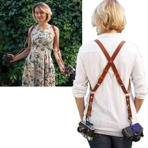 Travel camera strap Pographer women suspender leather Rivet retro brace vintage men acessorios masculino