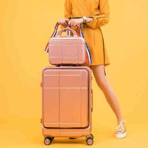Ensemble de bagages de voyage pour femmes Trolley Case ''Carry Ons Cabin Rolling Spinner Wheels Innovation Bag With Laptop J220708 J220708