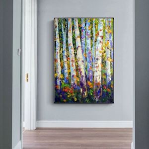 Arbre Forest Leaf Affiche toile peinture mur pour images salon paysage décor moderne décor coloré imprimés275o