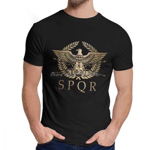 Trench Spqr Empire romain Tshirt standard Oneck Picture Custom Man's Cotton Tees Big Size T-shirt