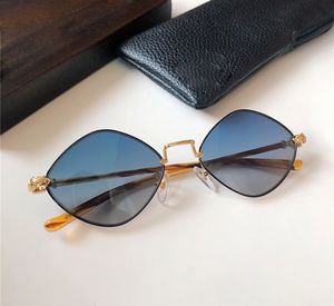 Tendance Vintage femmes lunettes de soleil design DIAMOND DOG métal Rétro Personnalité petites lunettes de cadre de qualité supérieure Protection UV Venez avec étui