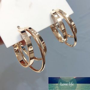 Trendy Fashion Metal Elegant Hoop Earring Woman New Vintage Gold Color Cheap Korean Declaración Pendientes Accesorios brincos Precio de fábrica diseño experto Calidad