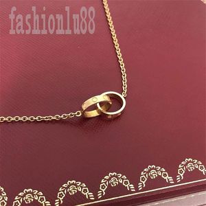 Collar colgante de moda diseñador collares de amor anillos de diamantes joyería de lujo cadenas de oro chapadas encanto cjewelers joyería pareja w243I